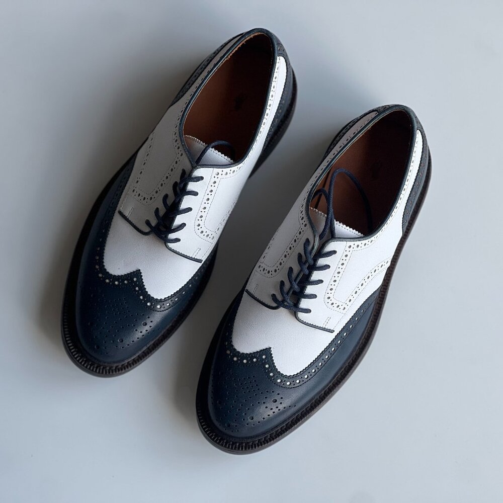 Polo Ralph Lauren Two-Tone Wingtip Calfskin Oxford - Picture 2 of 9